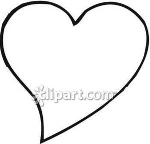 600x576 Black And White Heart Clipart