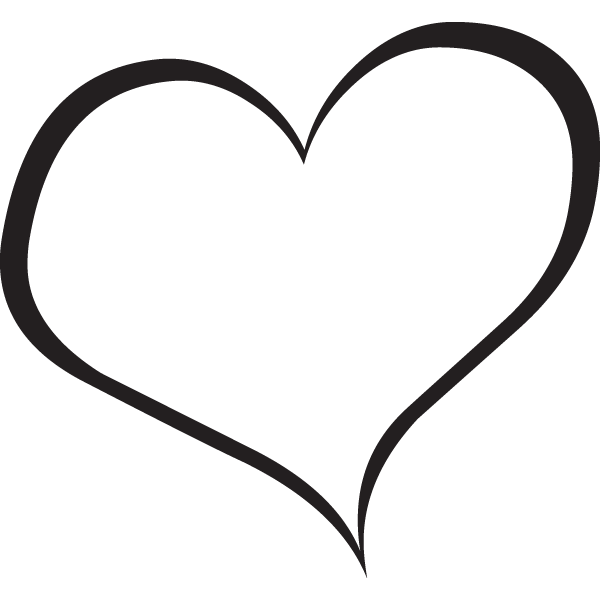 600x600 White Heart Clipart