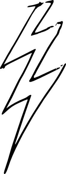 222x588 Lightning Bolt Black And White Clipart
