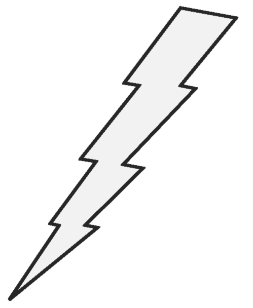 499x608 Lightning Bolt Yellow
