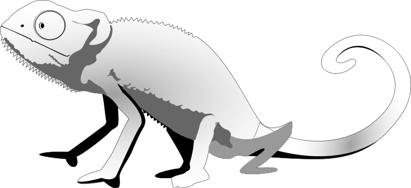 800x367 Lizard Silhouette Clipart