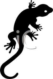 201x300 Silhouette Of A Lizard Clipart Picture