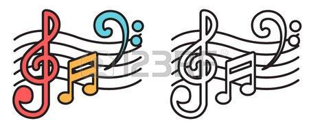 450x186 Set Of Music Notes Vector Royalty Free Cliparts, Vectors,