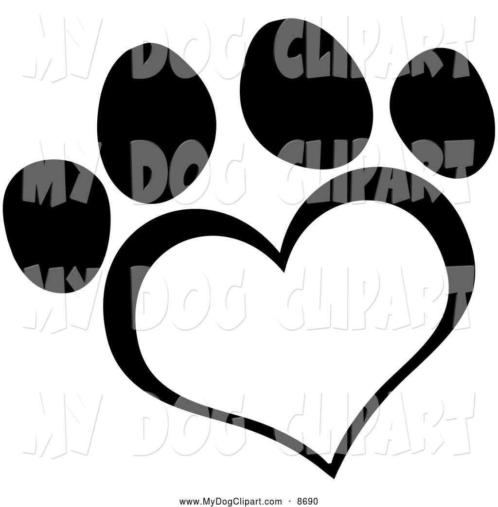 1024x1044 Heart Shaped Paw Print Clip Art