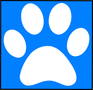 298x288 White Paw Print Clip Art