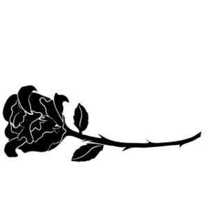 300x300 Black And White Rose Border Clip Art Free