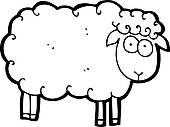 170x127 Cartoon Black Sheep