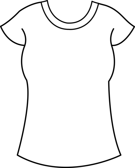 443x550 T Shirts Black And White Clip Art