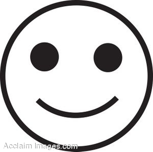 300x298 White Smiley Face Clipart