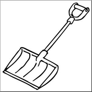 304x304 Clip Art Snow Shovel Bampw I Abcteach