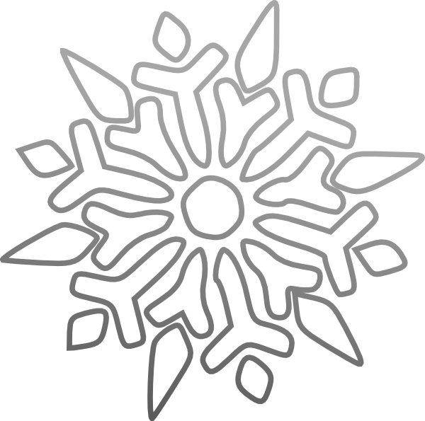 600x595 Snowflake Clip Art