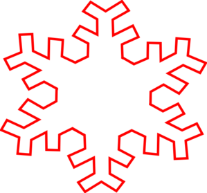 299x279 Red Snowflake Clipart
