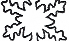 280x168 Snowflake Outline Clip Art