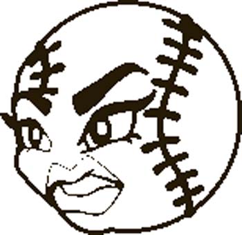 350x341 Softball Clipart Black And White Clipart Panda
