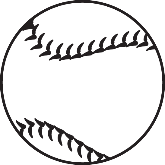 547x547 Softball Clipart Black And White