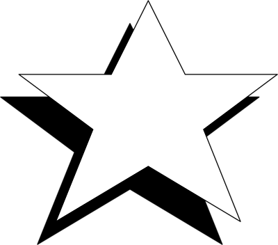 400x352 Black And White Star Clip Art