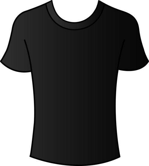 495x550 Black T Shirt Clip Art Round Neck Png Png Mart