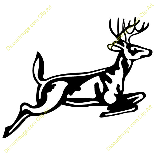 500x500 White Tailed Deer Clipart Running