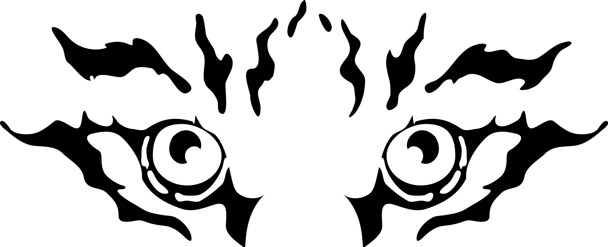 2000x813 Free Tiger Eyes Clipart Image