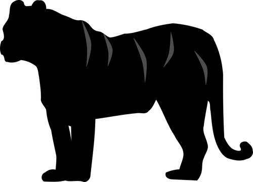 500x360 Tiger Silhouette Clip Art Public Domain Vectors