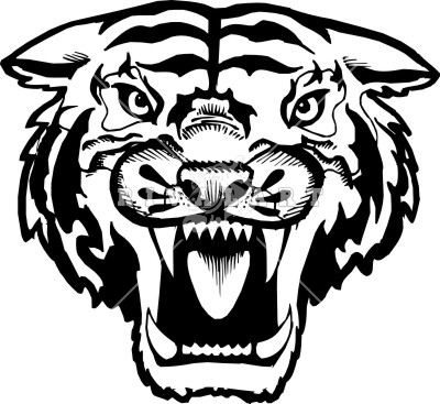 400x367 White Tiger Clipart Face