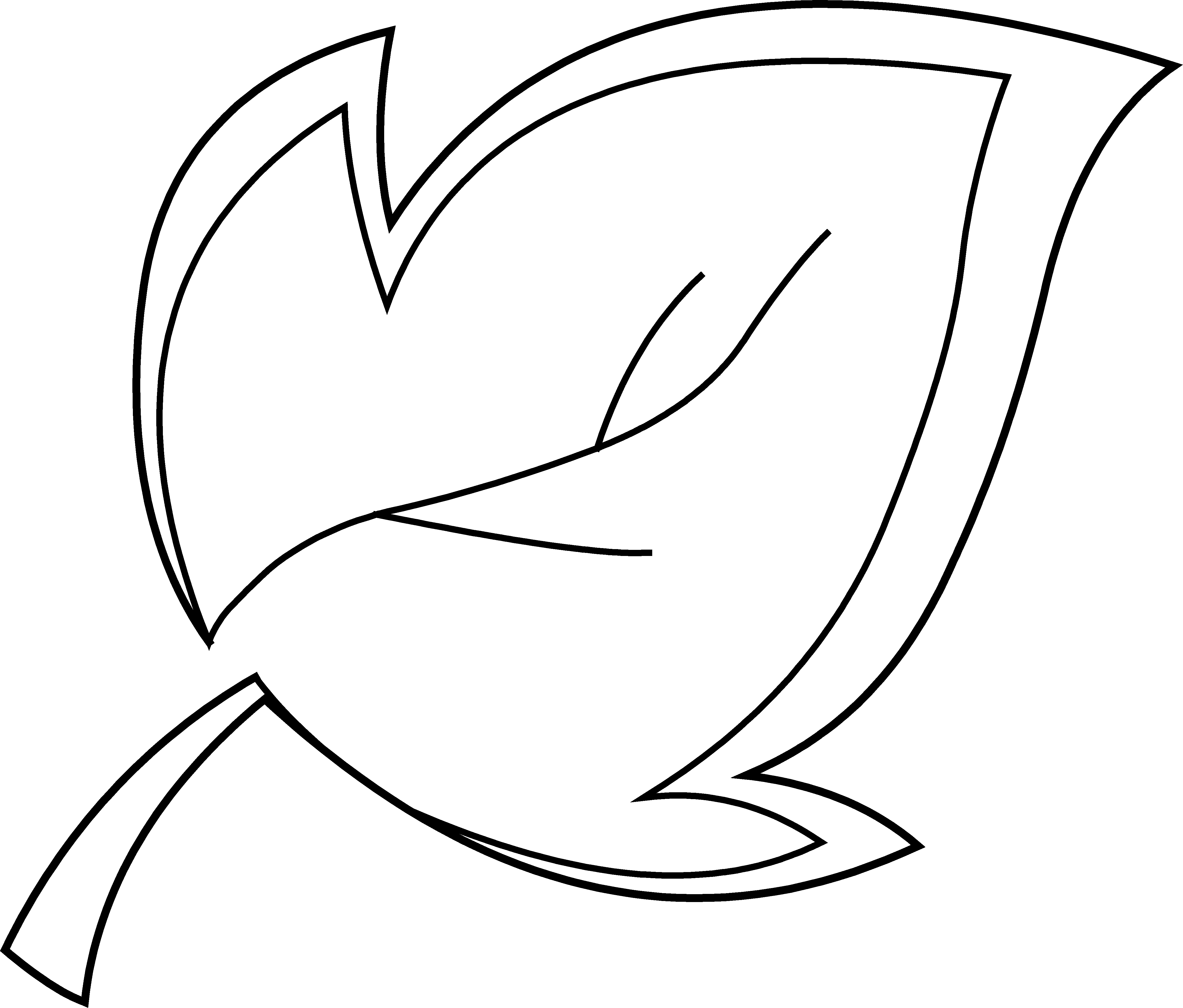 4656x3967 Tree Leaf Coloring Page