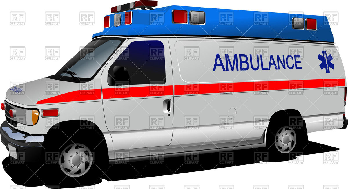 1200x654 Ambulance Van Over White Royalty Free Vector Clip Art Image