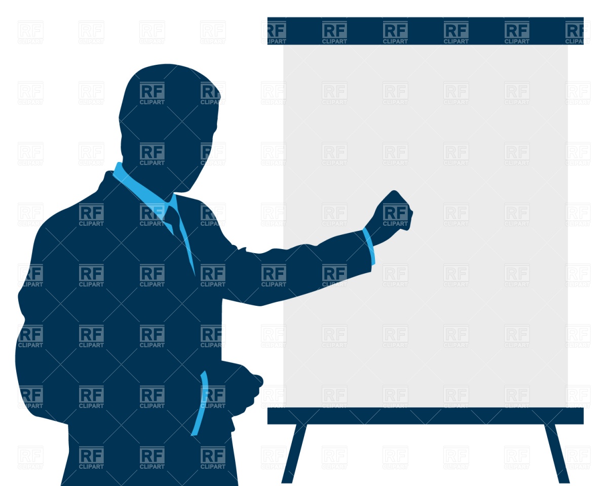 1200x960 Businessman Near Whiteboard On Presentation Royalty Free Vector