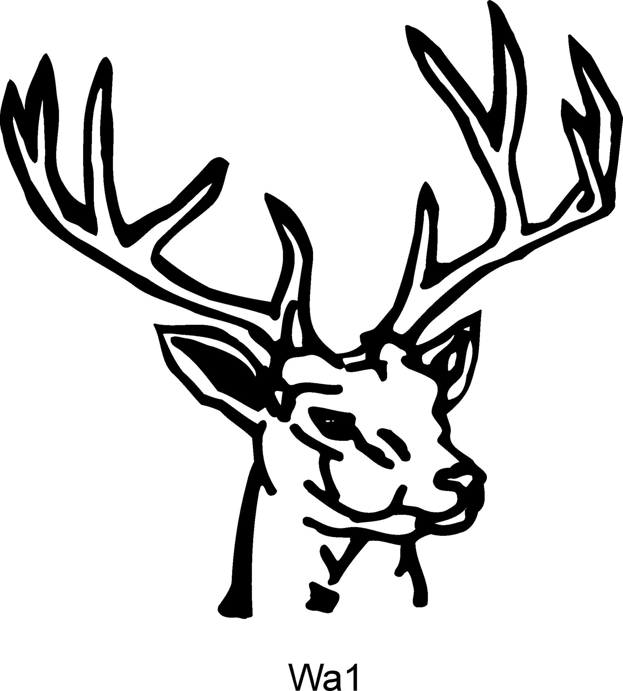 1986x2204 Deer Head Clip Art