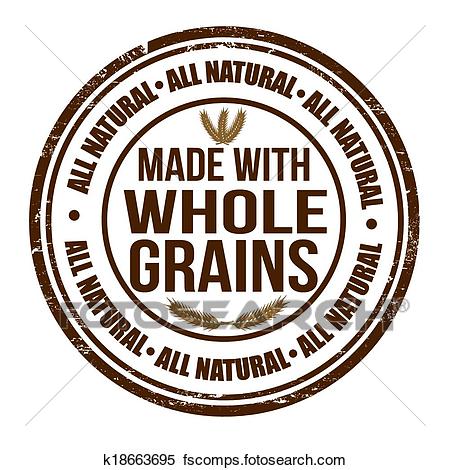 450x470 Clipart Of Made With Whole Grains Stamp K18663695