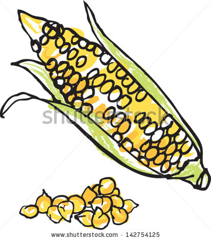 413x470 Corn Kernels Clipart