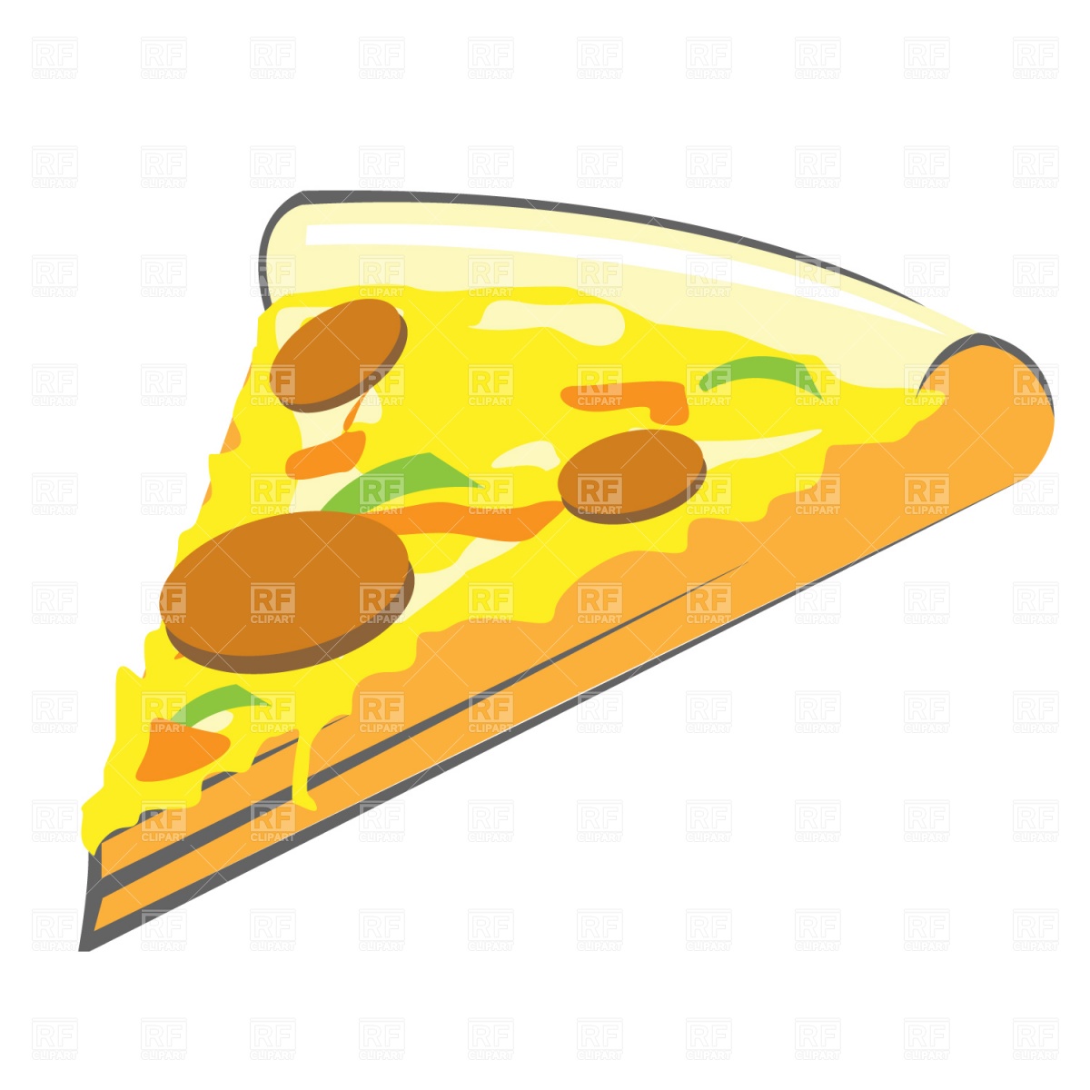 1200x1200 Whole Pie Pizza Top View Royalty Free Vector Clip Art Image