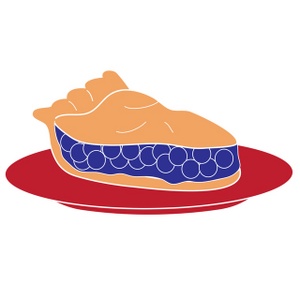 300x300 Blueberry Pie Clipart Image