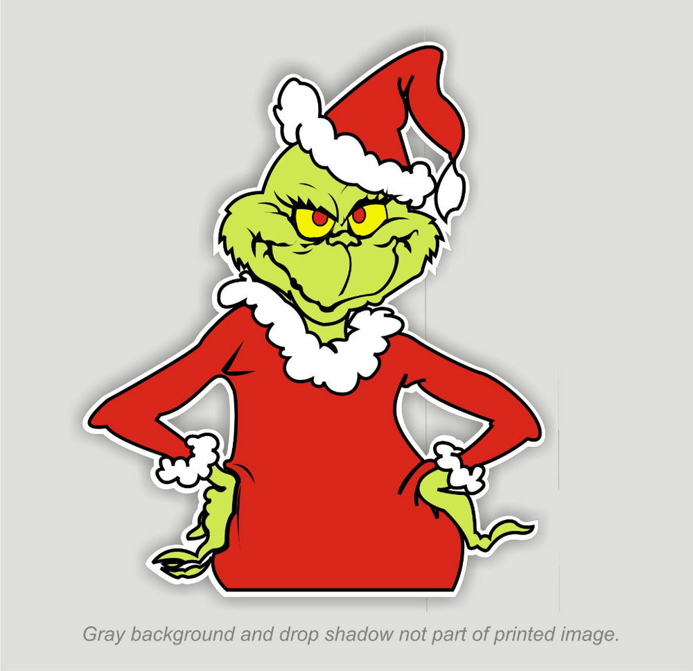 1000x968 Grinch That Stole Christmas Sticker Decal Dr. Seuss Outdoor