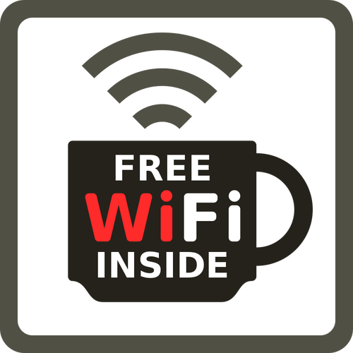 500x500 Free Wifi Inside Label Vector Image Public Domain Vectors