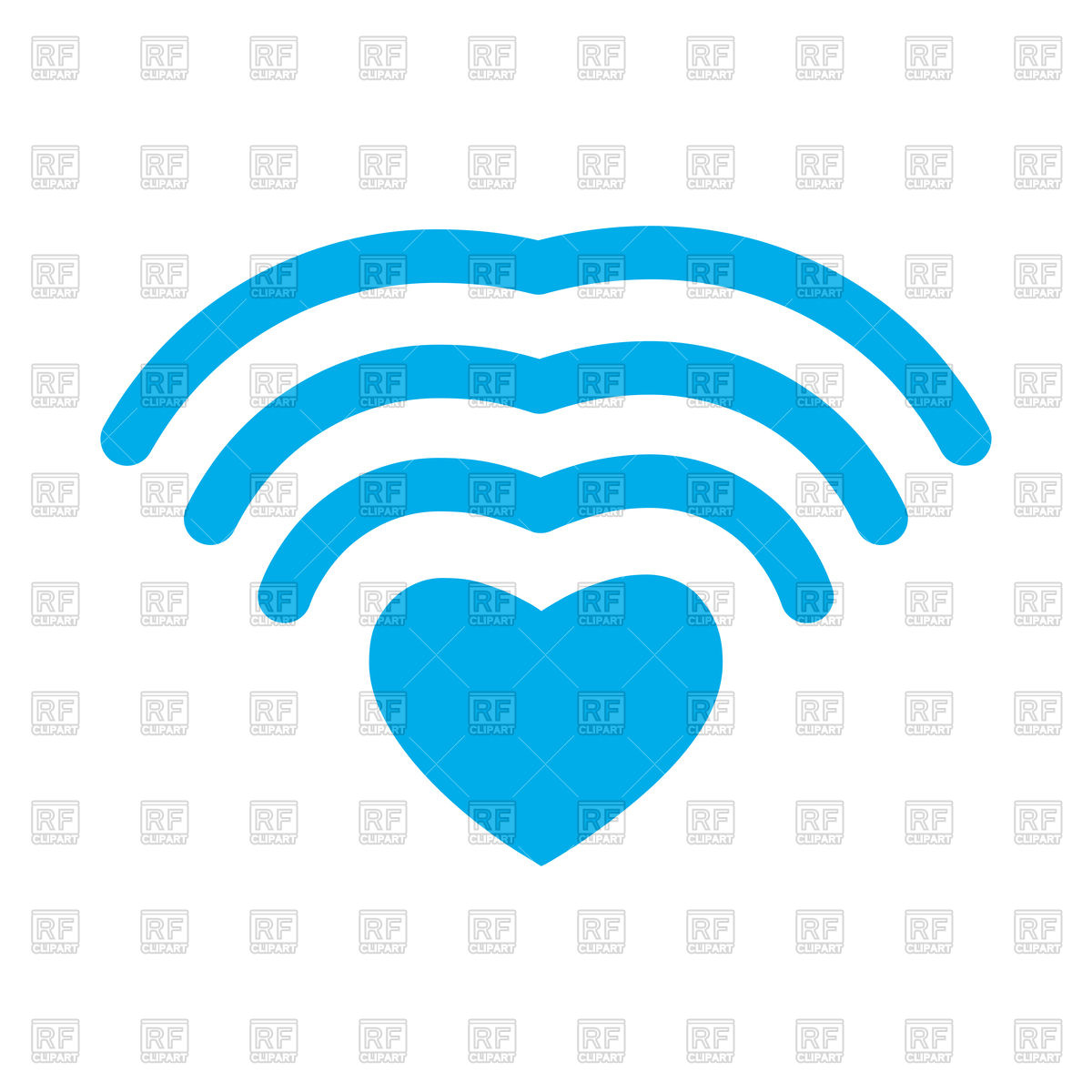 1200x1200 Wi Fi Love. Wifi Heart. Wireless Communication Icon. Royalty Free