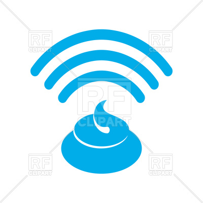 400x400 Wi Fi Shit Sign, Wifi Turd