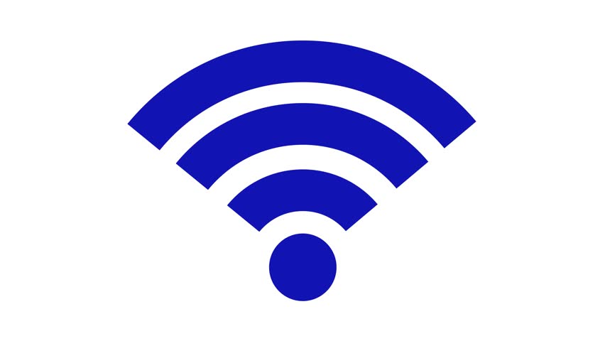 852x480 Wireless Network Icon. Wi Fi Symbol. Animation Of Wifi Element