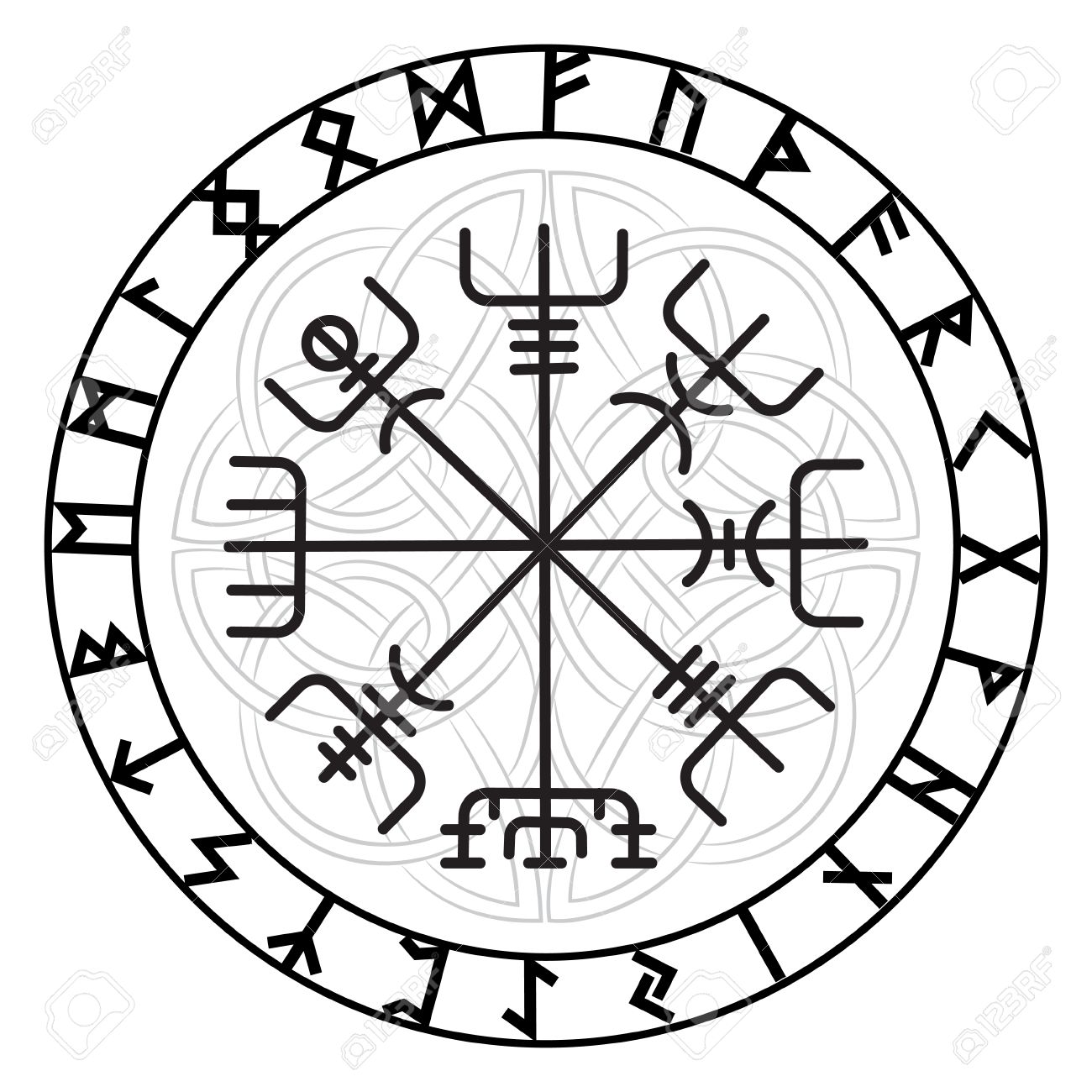 1300x1300 Vegvisir, The Magic Navigation Compass Of Ancient Icelandic