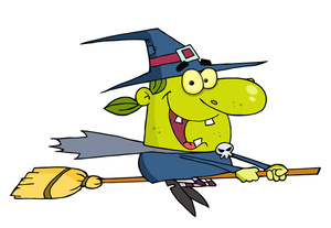 300x207 Witch Clipart Image
