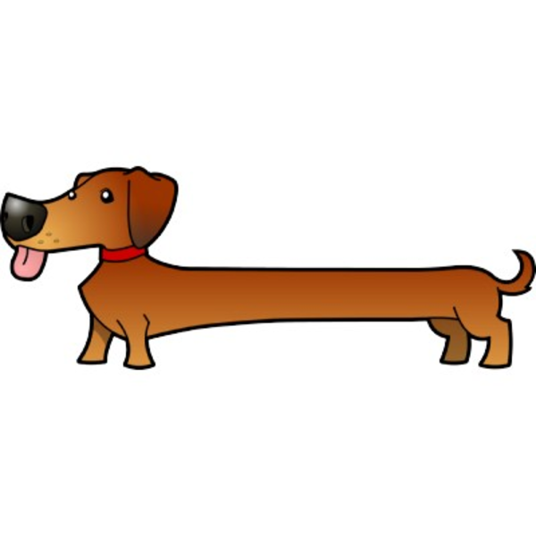 600x600 Fantastical Wiener Dog Clipart Dachshund Weiner Pencil And