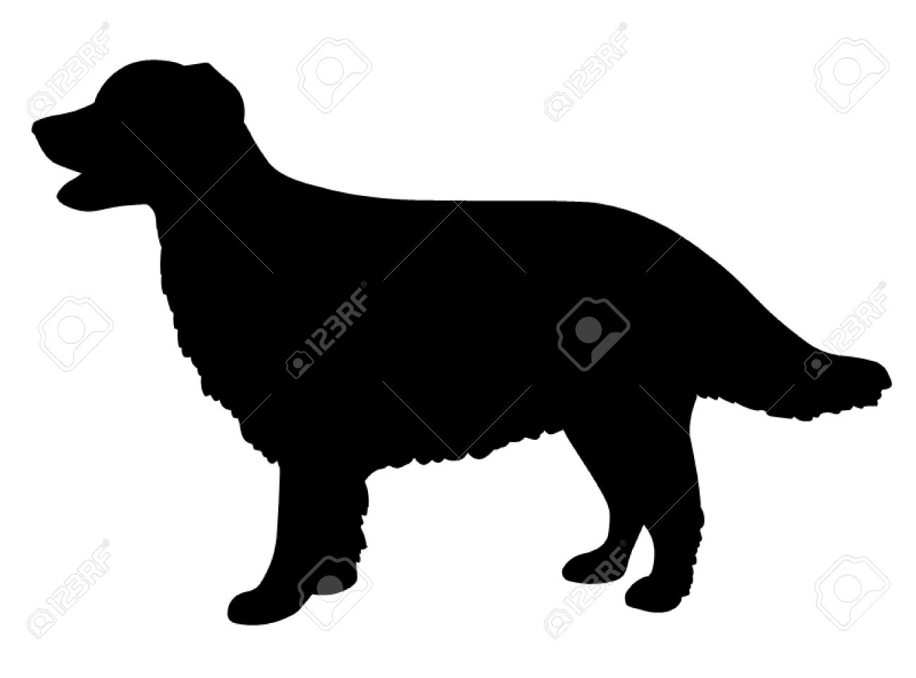 1300x962 Golden Retriever Silhouette Clip Art