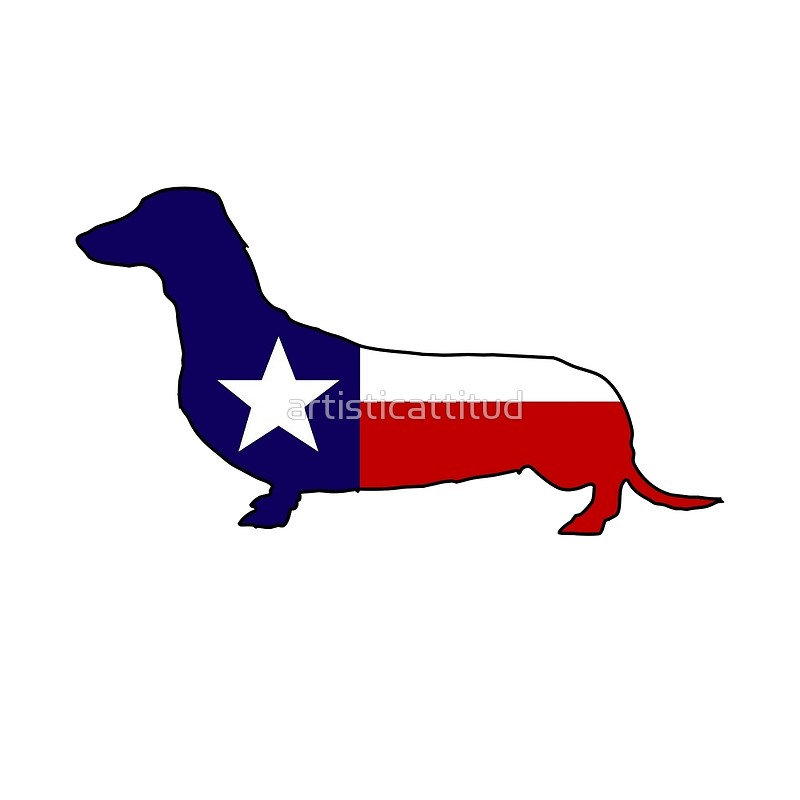 800x800 Texas Flag Dachshund Wiener Dog Art Prints By Artisticattitud