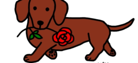 272x125 Clip Art Of Cartoon Dachshund Dog