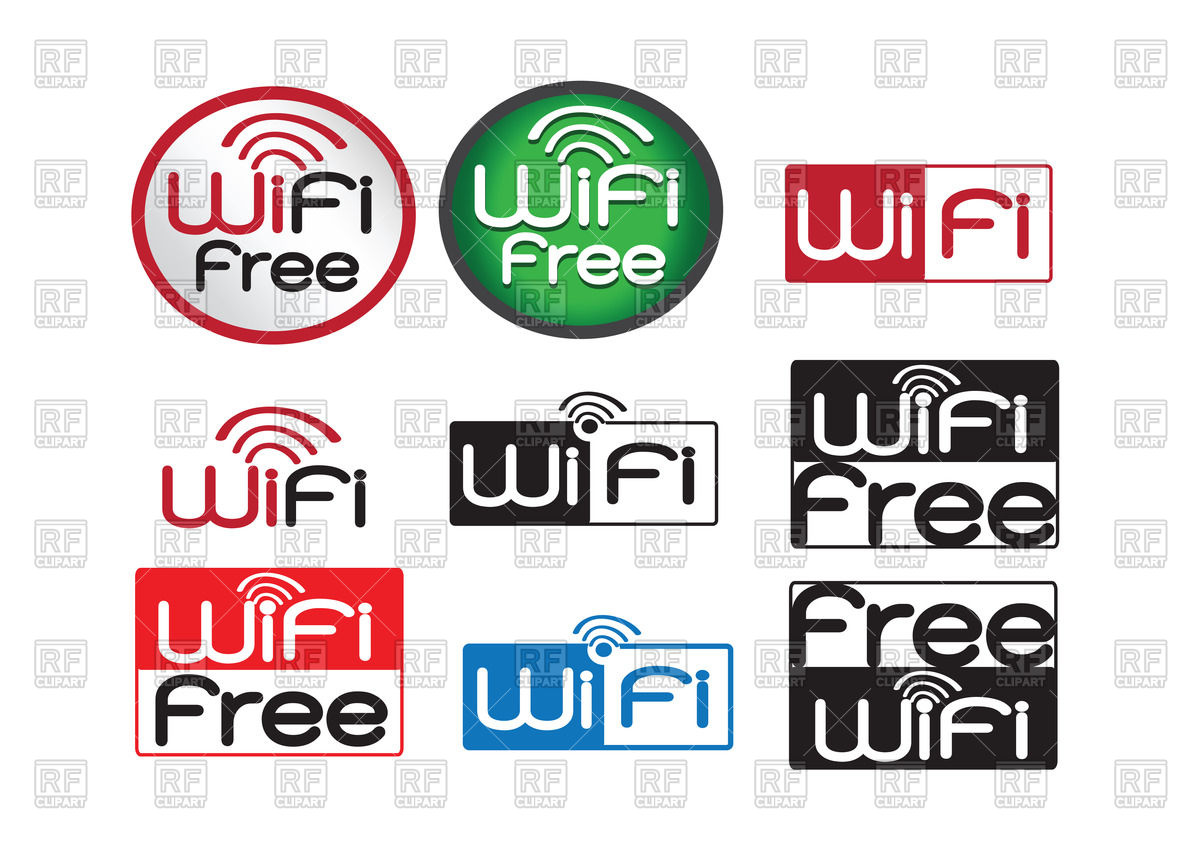 1200x848 Set Of Wifi Icons Royalty Free Vector Clip Art Image
