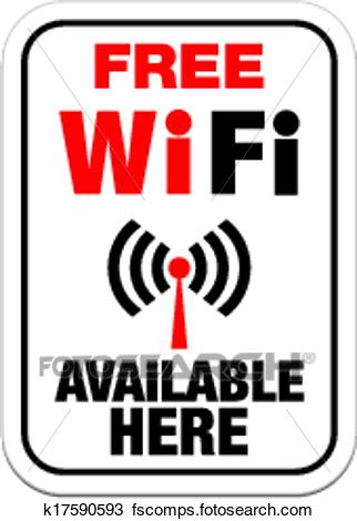 322x470 Clipart Of Free Wifi Available Here Sign K17590593