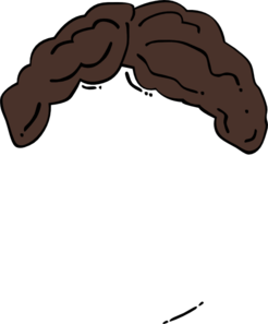 246x297 Brown Hair Wig Clip Art