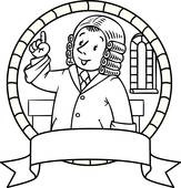 163x170 Barrister Wig Clip Art