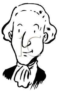 194x300 Retro Cartoon Of A Man Wearing A Powdered Wig