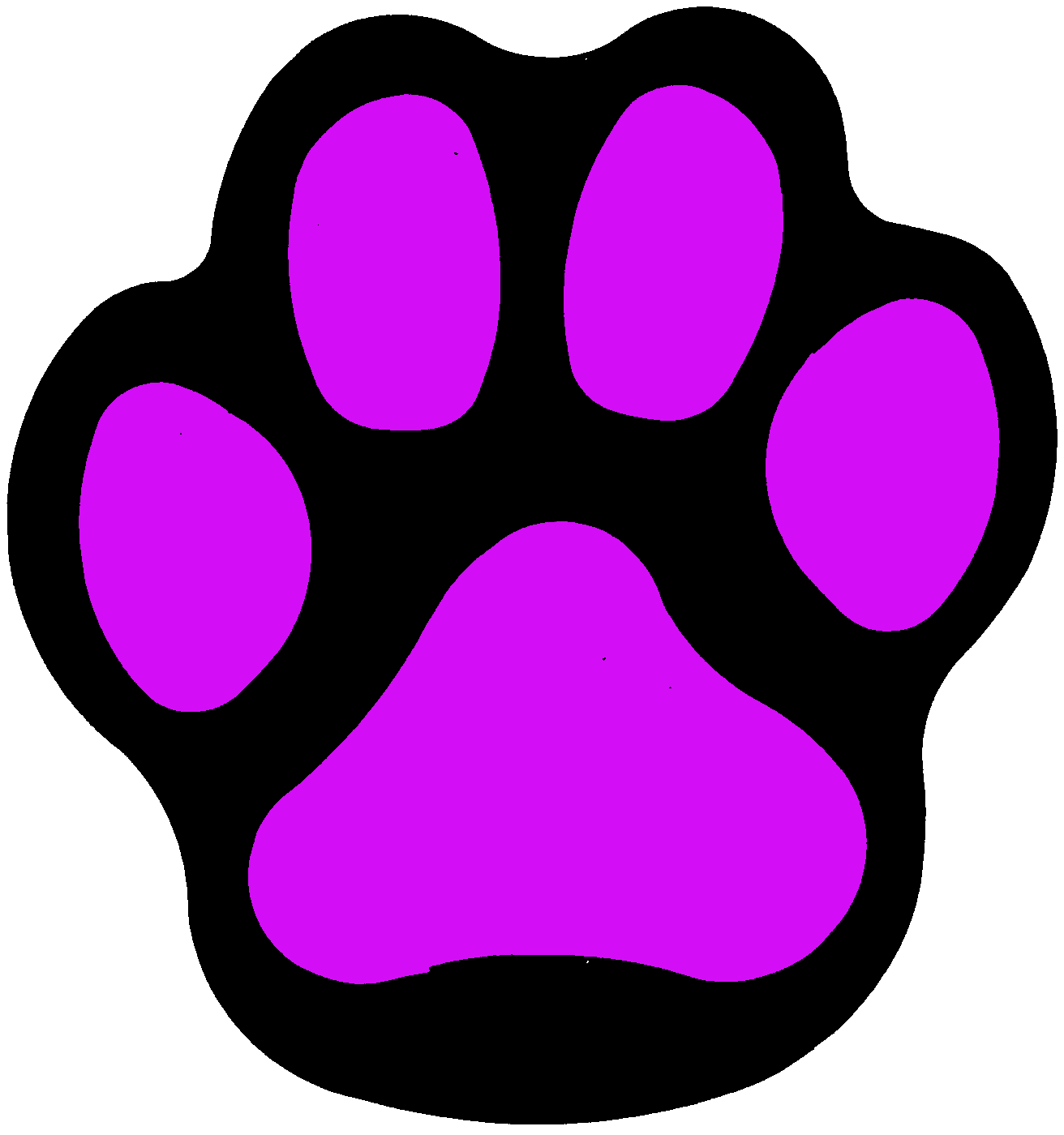1312x1400 Wildcat Clipart Panther Paw
